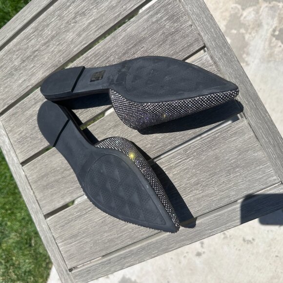 NWOT Schutz Rhinestone Pointed Toe Mules - Picture 2 of 2